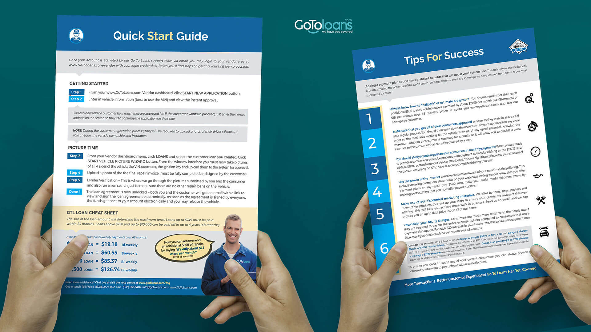 Go To Loans quickstart guide flyer