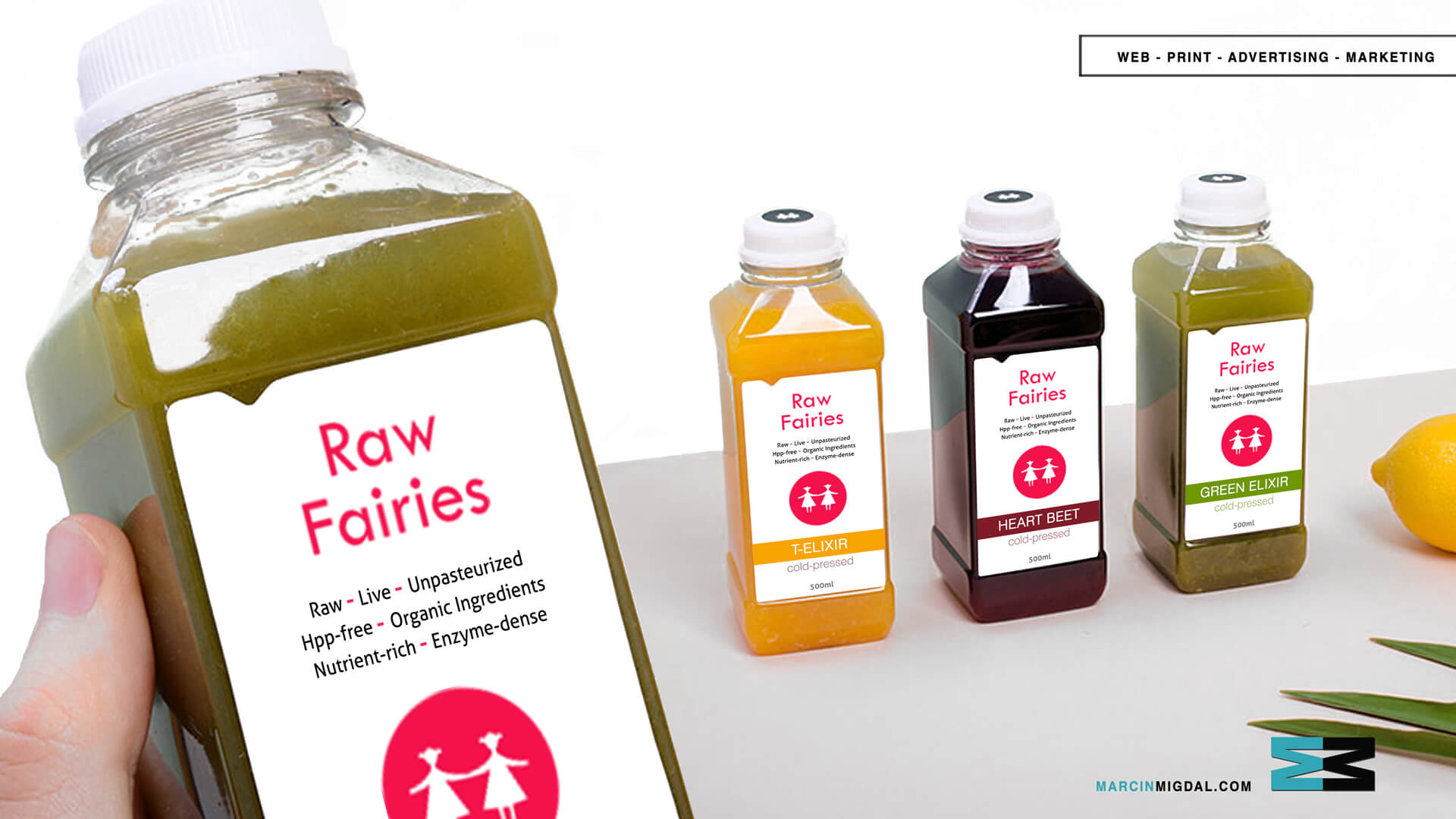 Organic juice packaging