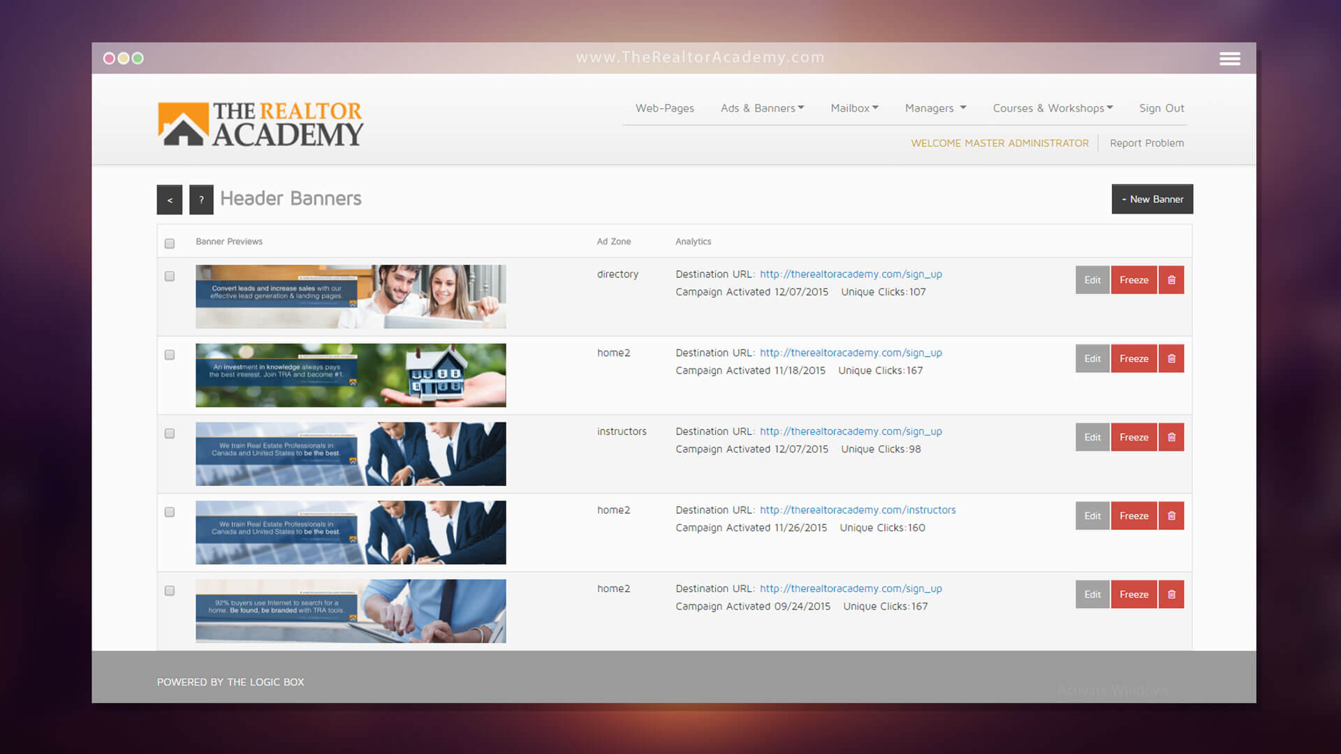Admin: Header Banners
